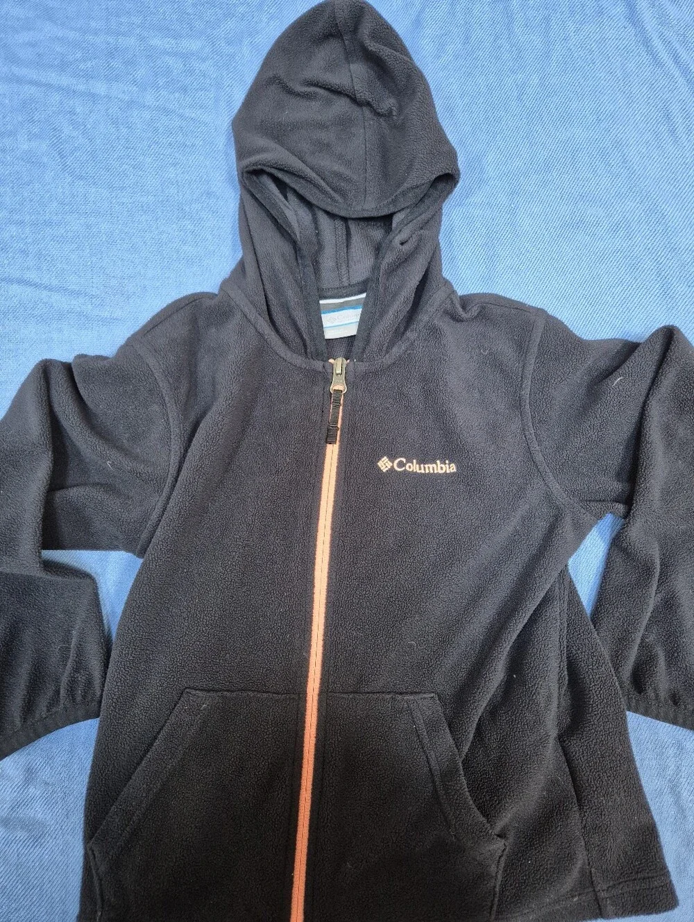 Columbia Youth XXS 4/5 Black Fleece Full Zip Hooded Sweatshirt